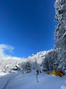 新春の八ヶ岳行者小屋